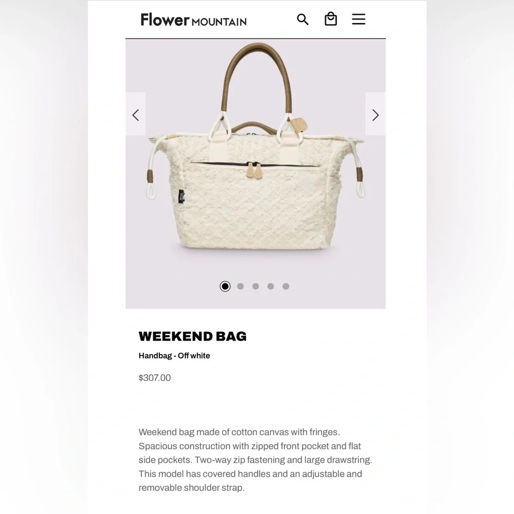 NWT Flower Mountain WEEKEND BAG
Handbag - Off white - Picture 5 of 11